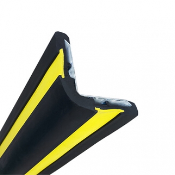 Rubber wall guard rail