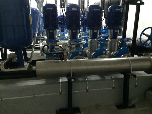 Booster pump set with pressure vessels and a stainless manifold on a Kuwait project