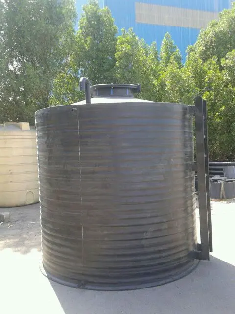 Large HDPE water storage tank installed outdoors on a Kuwait project