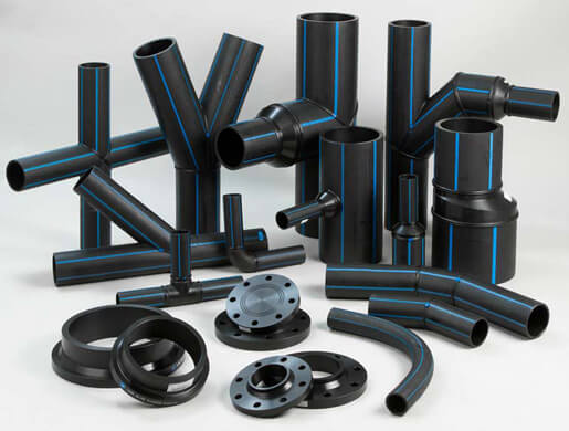 Fabricated PE100 HDPE bends and tees