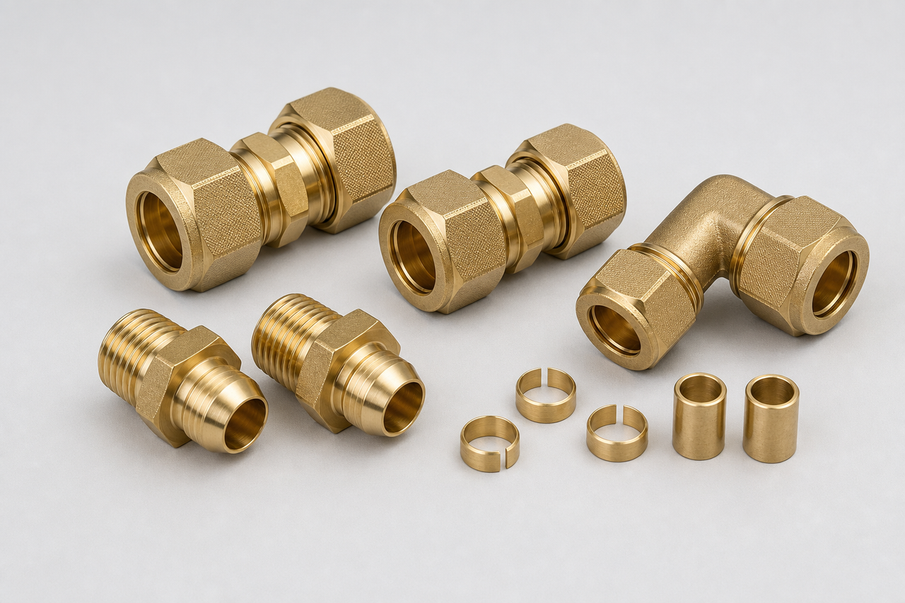 MLC brass compression and eurocone screw fittings